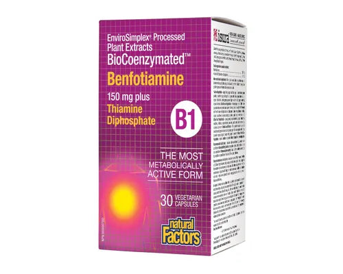 Natural Factors B1 Bio Coenzymated Benfotiamine 30 Veggie Caps