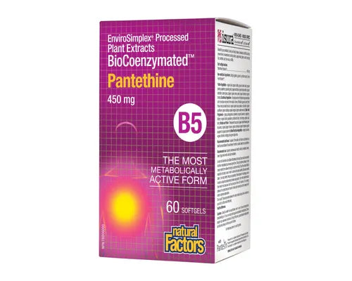 Natural Factors B5 Bio Coenzymated Pantethine 60 Softgels