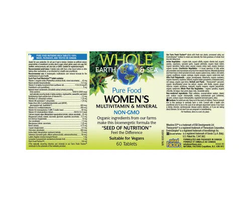 Whole Earth & Sea Women's Multivitamin & Minerals 60 Tablets