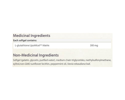 Natural Factors Glutathione LipoMicel Matrix 60 Softgels