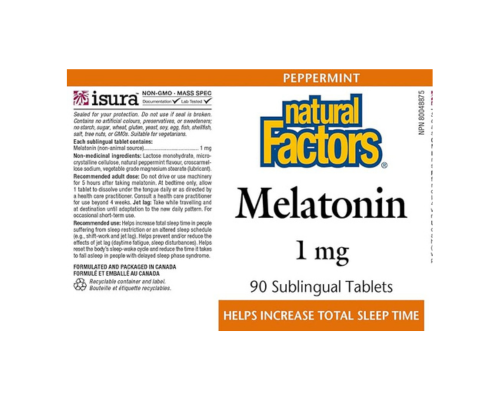 Natural Factors Melatonin 1 mg, 90 Tabs