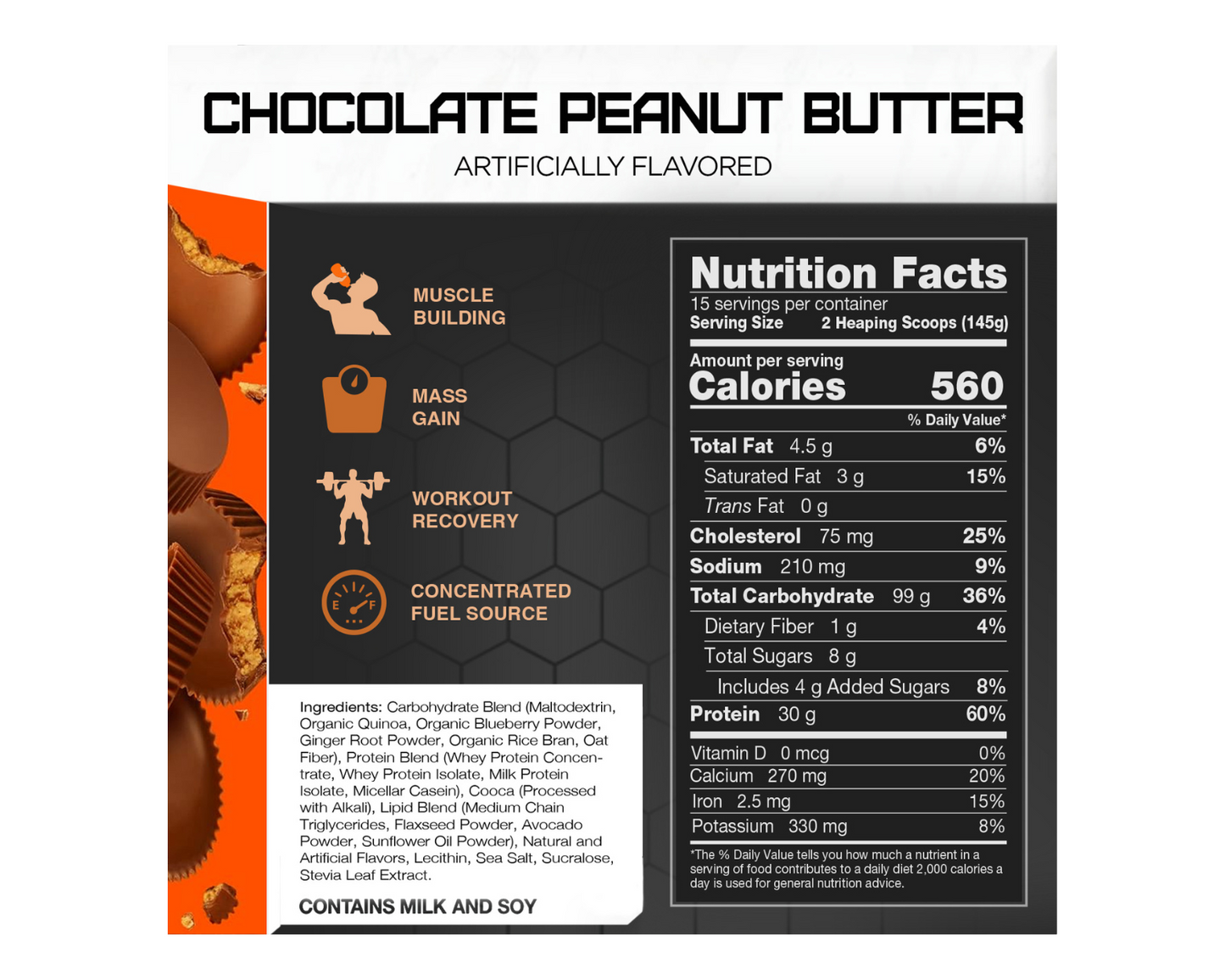 Rivalus Clean Gainer Chocolate Peanut Butter 5 lbs