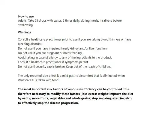 A.Vogel Venaforce Varicose Veins Hemorrhoids 50mL