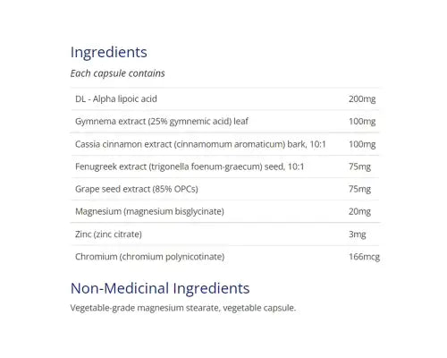 CanPrev Blood Sugar Support 120 Veggie Caps