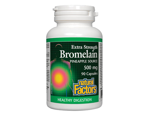 Natural Factors Bromelain Extra Strength Pineapple Source 500mg 90 Capsules
