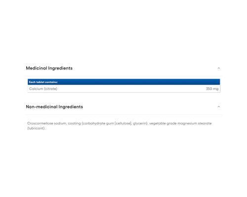 Natural Factors Calcium Factor+ 350mg Citrate 90 Tablets