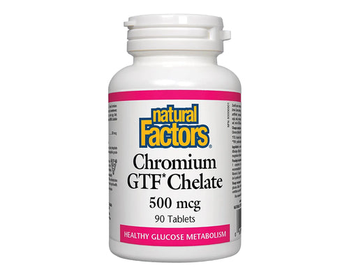 Natural Factors Chromium GTF Chelate 500mcg 90 Tablets