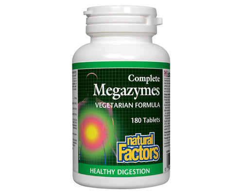 Natural Factors Complete Megazymes Vegetarian Formula 180 Tablets