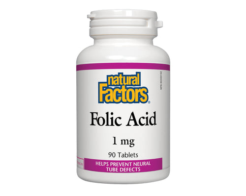 Natural Factors Folic Acid 1mg 90 Tablets