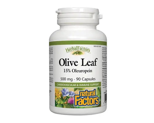 Natural Factors Herbal Factors Olive Leaf 500mg 90 Capsules