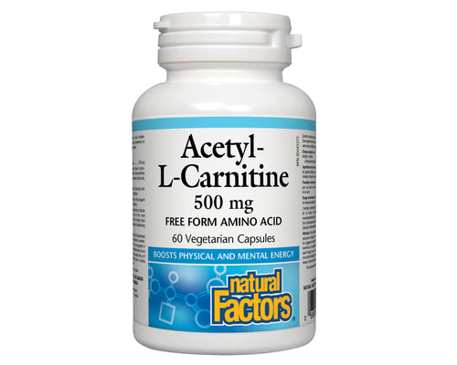 Natural Factors Acetyl-L-Carnitine 500mg 60 Veggie Caps