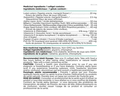 Platinum Naturals Total Vision Care 30 Softgels