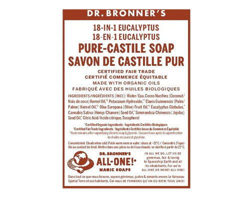 Dr. Bronner's 18-In-1 Pure-Castile Liquid Soap Eucalyptus 473mL