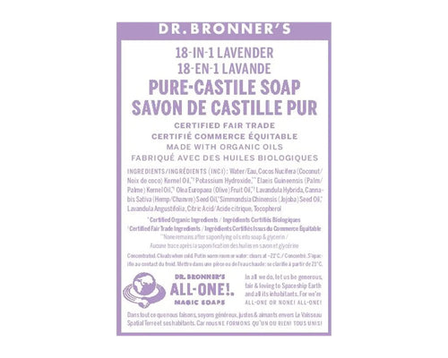 Dr. Bronner's 18-In-1 Pure-Castile Liquid Soap Lavender 946mL