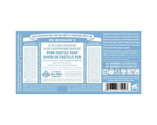 Dr. Bronner's 18-In-1 Pure-Castile Soap Baby Unscented 946mL