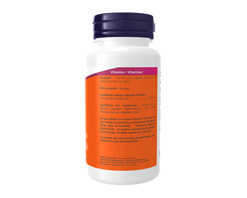 NOW Vitamin B-2 100mg 100 Veggie Caps