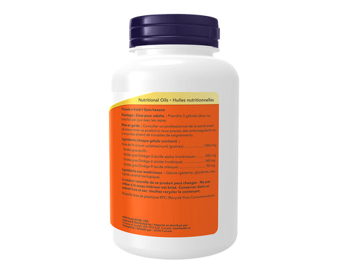 NOW Flax Oil 1000mg 100 Softgels