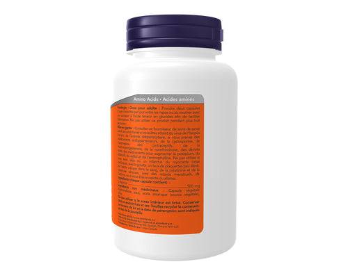NOW L-Arginine 500 mg 100 Veggie Caps