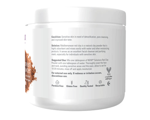 NOW Mediterranean Red Clay Powder 170g