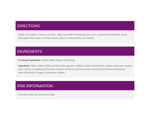 NOW Xyliwhite Toothpaste Gel Cinnafresh 181g