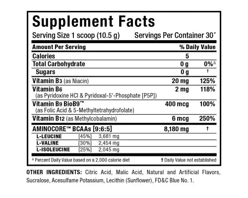 Allmax Aminocore BCAA Blue Raspberry 315g