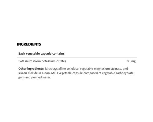 New Roots Potassium Citrate 100mg 100 Veggie Caps