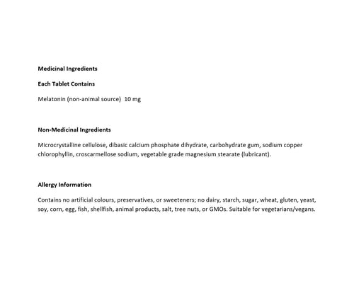 Natural Factors Melatonin Quick Release Plus Time Release 10mg 90 Tablets