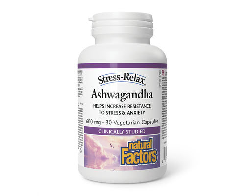 Natural Factors Ashwagandha 600mg 30 Veggie Caps