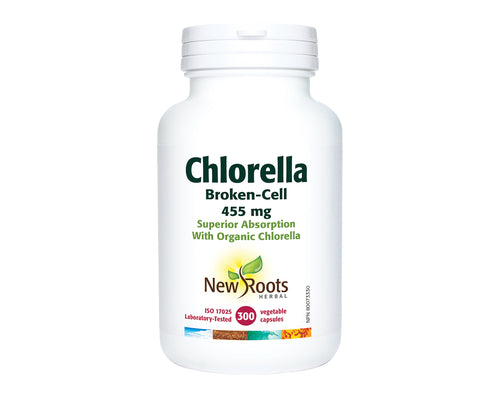 New Roots Chlorella 455mg 300 Veggie Caps