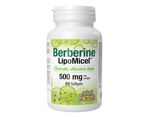 Natural Factors Berberine LipoMicel 500mg 60 Softgels