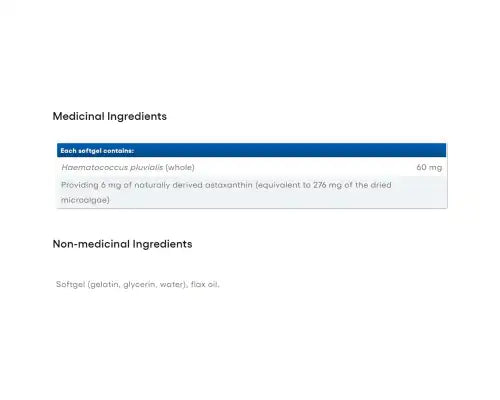 Natural Factors Astaxanthin 6mg 60 Softgels