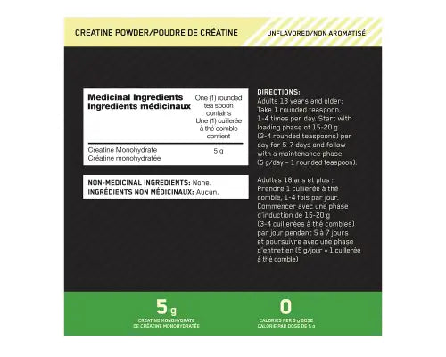 Optimum Nutrition Micronized Creatine Powder Unflavored 600g