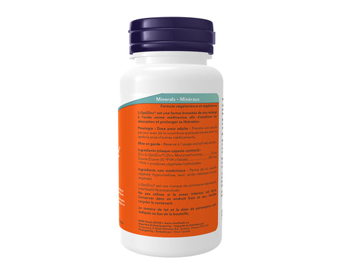 NOW L-OptiZinc 30mg 100 Veggie Caps