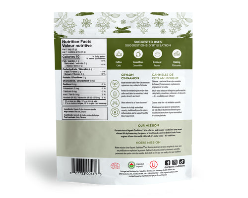 Organic Traditions Ceylon Cinnamon Powder 227g