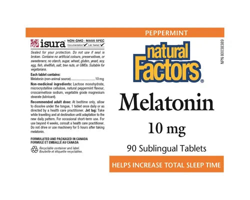 Natural Factors Melatonin 10mg 90 Tablets