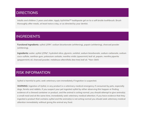 NOW Xyliwhite Toothpaste Gel Charcoal Refresh 181g