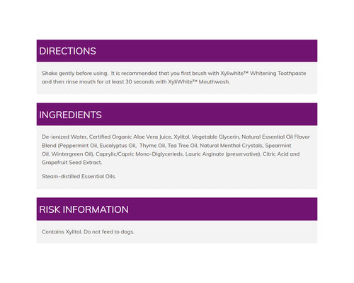 NOW Xyliwhite Mouthwash Refreshmint 473mL