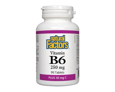 Natural Factors Vitamin B6 250mg Plus C 50mg 90 Tablets