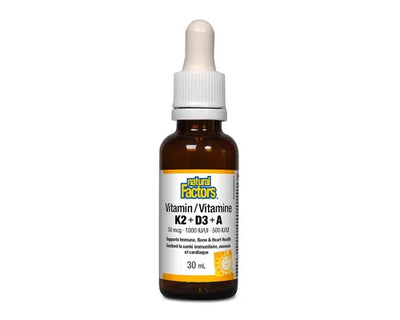 Natural Factors Vitamin K2+D3+A 30mL