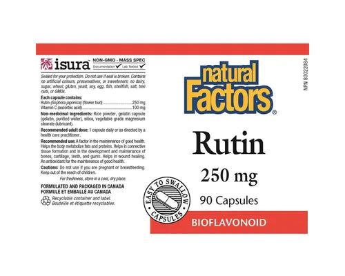 Natural Factors Rutin 250mg 90 Capsules