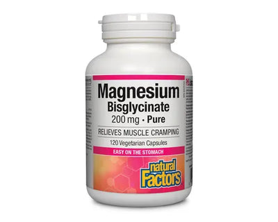 Natural Factors Magnesium Bisglycinate Pure 200mg 120 Veggie Caps