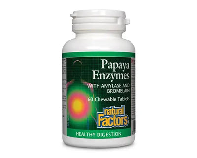 Natural Factors Papaya Enzymes 60 Chewable Tablets