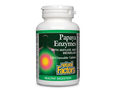 Natural Factors Papaya Enzymes 120 Chewable Tablets