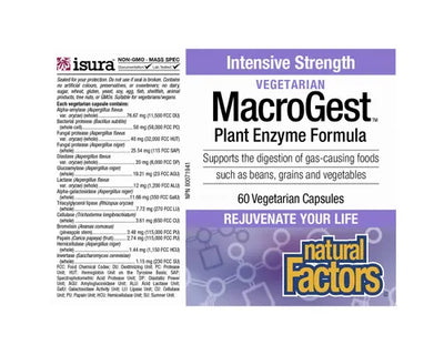 Natural Factors Macrogest 60 Veggie Caps