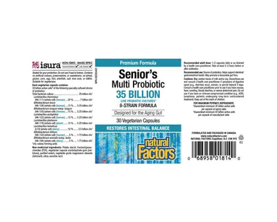 Natural Factors Senior’s Multi Probiotic 35 Billion 30 Veggie Caps