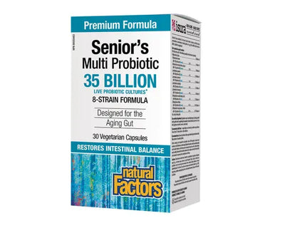 Natural Factors Senior’s Multi Probiotic 35 Billion 30 Veggie Caps