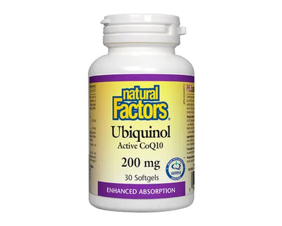 Natural Factors Ubiquinol Active CoQ10 200mg 30 Softgels