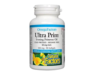 Natural Factors Ultra Prim Evening Primrose Oil 500mg 90 Softgels