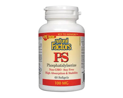 Natural Factors PS Factor PS Phosphatidylserine 100mg 60 Softgels