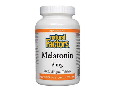 Natural Factors Melatonin 3mg Peppermint 90 Tablets